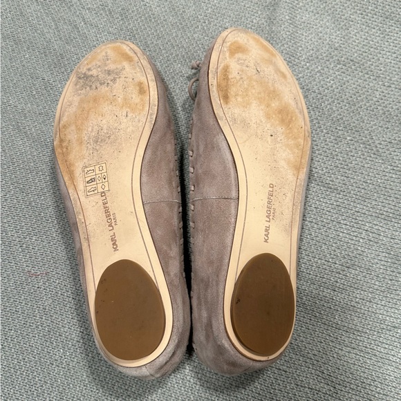 Karl Lagerfeld Taupe Flats with Bow Detail - Picture 7 of 7